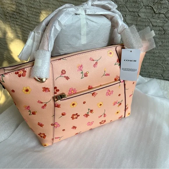 COACH BRAND NEW Kacey Satchel With Mystical Floral Print - Picture 7 of 8